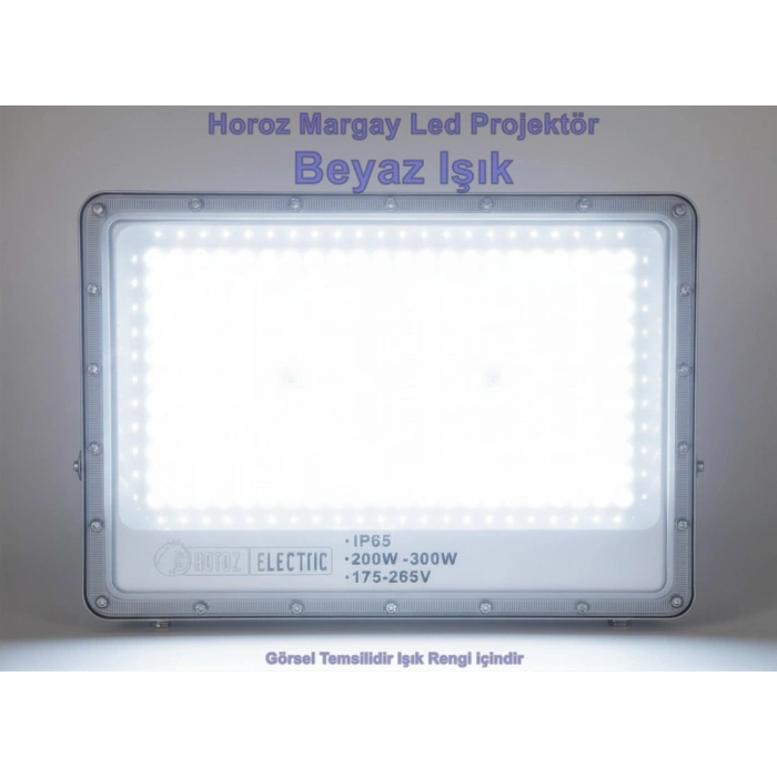 HOROZ Margay-300 300w BEYAZ Led Projektör SMD 6400k IP65 30.000lm (300 Watt 220 Volt)