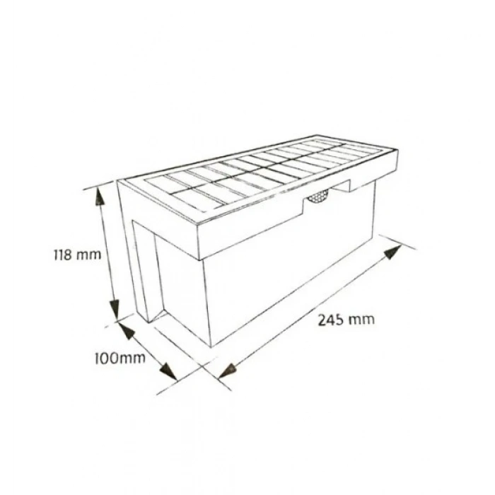 CATA Barbaros 40w Solar Aplik Günışığı Dış Mekan 3200k 40 Watt IP44 (Güneş Enerjili Duvar Aplik Armatür)