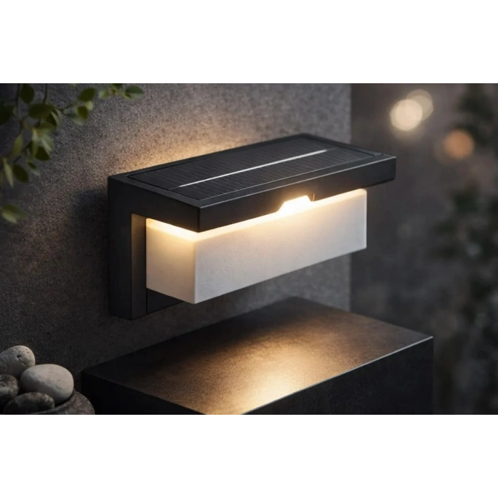 CATA Barbaros 40w Solar Aplik Günışığı Dış Mekan 3200k 40 Watt IP44 (Güneş Enerjili Duvar Aplik Armatür)