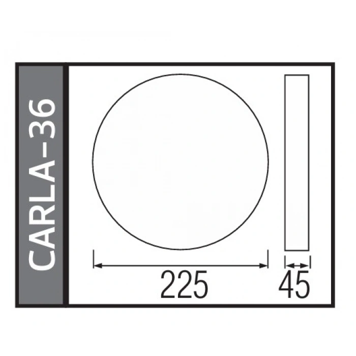HOROZ Carla-36 36w GÜNIŞIĞI Işık Yuvarlak Sıva Üstü Led Glop 3000k 3420lm 36 Watt 220V IP20 S. Ü.
