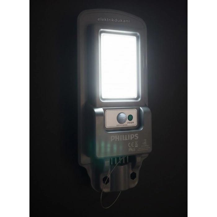 PHILIPS 200w Solar Ledli Sokak Lambası Armatür 6500k BEYAZ Işık 2000lm IP65 (Kumandalı Güneş Enerjili)