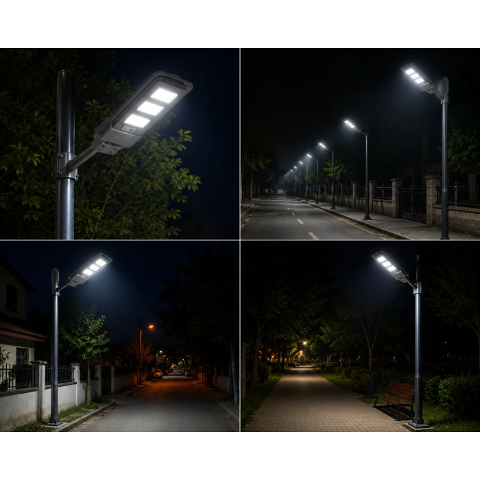 PHILIPS 400w Solar Ledli Sokak Lambası Armatür 6500k BEYAZ Işık 4000lm IP65 (Kumandalı Güneş Enerjili)