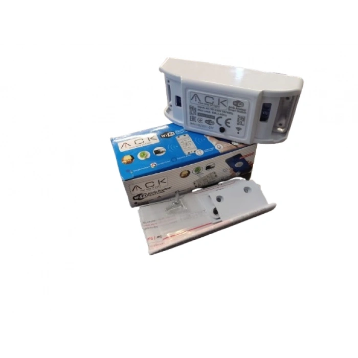 ACK WiFi Röle Akıllı Anahtar Switch Wi-Fi ile Uzaktan Smart Kontrol 90-230v 10A IP20