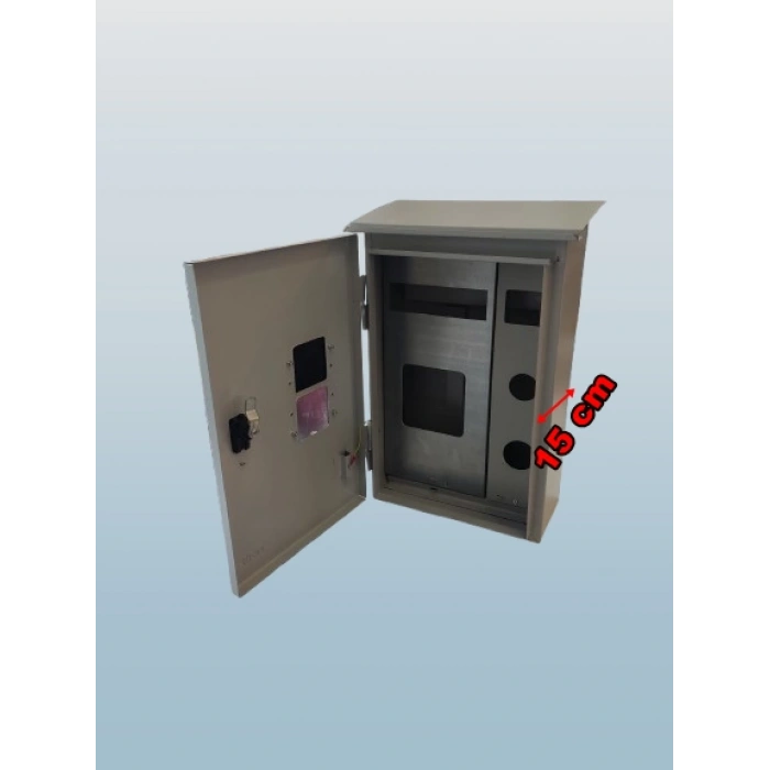 AKÖZ 1 Trifaze Sayaçlı Otomatlı Dar Şantiye Panosu Sıva Üstü 1 Trifaze 1 Monofaze Priz Yerli (Sac) ŞN-100