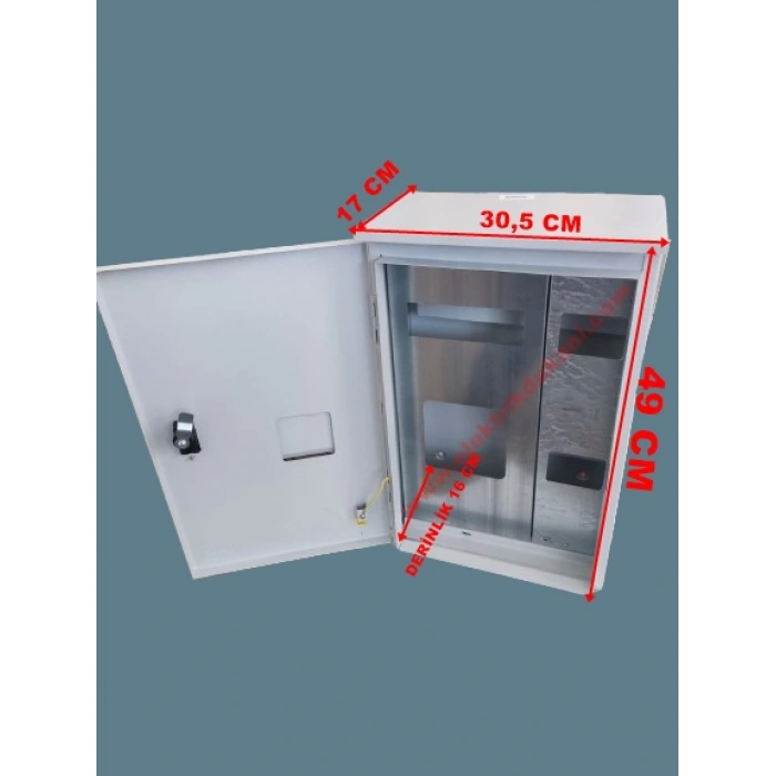 AKÖZ 1 Trifaze Sayaçlı 6 Otomatlı Sıva Üstü Pano