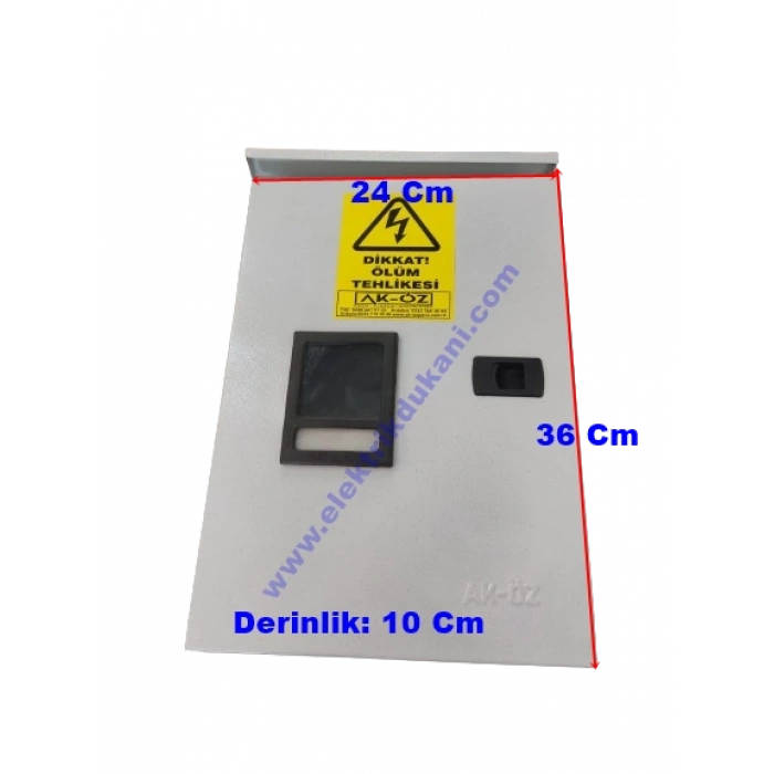 AKÖZ 1 Monofaze Sayaçlı 6 Otomatlı Sıva Üstü Pano (Sac)