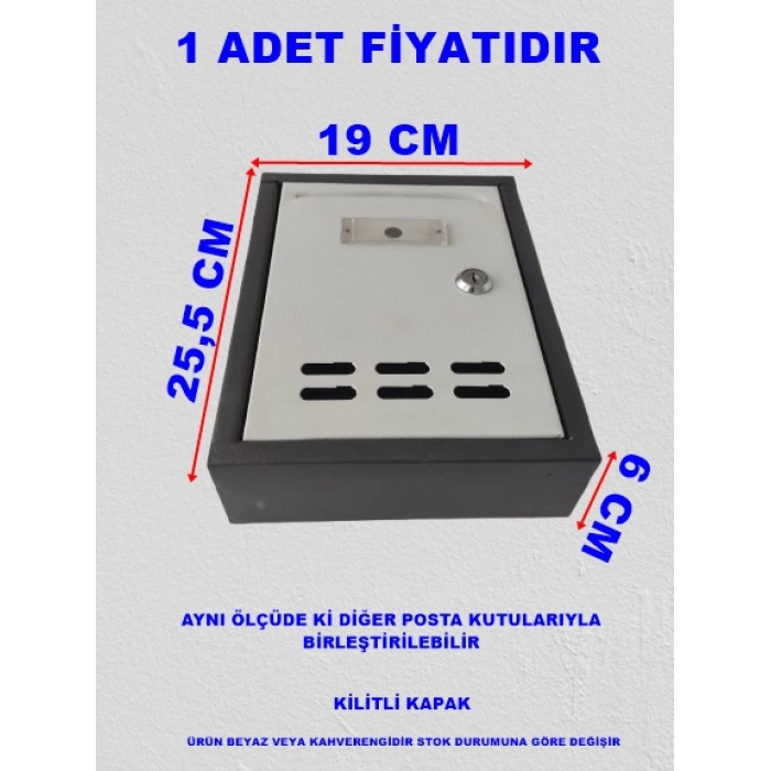 AKÖZ Posta Kutusu Standart Tip Geçmeli Eklenebilir Sac