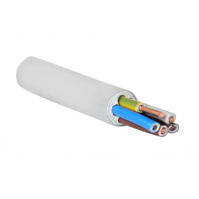 ALKAN 5x2.5mm NYM Elektrik Kablosu Gri (NVV Bakır Beşli Antigron Tek Damar Tesisat Kablosu)