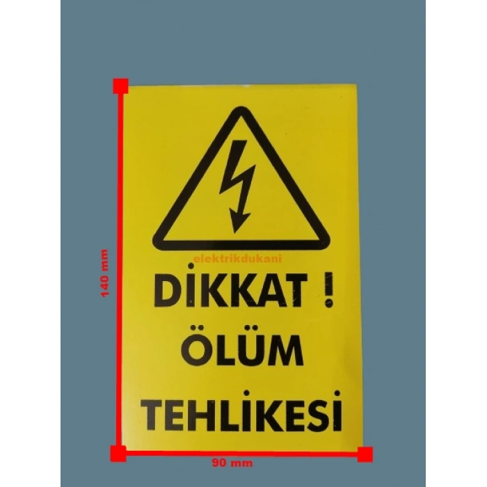 Alüminyum Küçük Ölüm Tehlikesi Levhası 140mmx90mm (Metal)