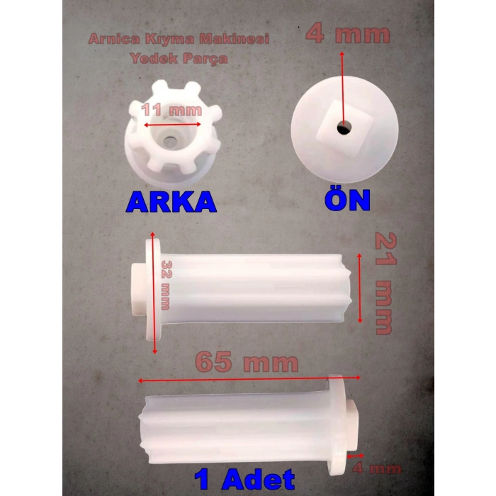 ARNİCA Et Kıyma Makinesi Alüminyum Burgu Vidanın Kavrama Plastiği (Promet Yeni ve Grande İle uyumlu Orjinal Yedek Parça)