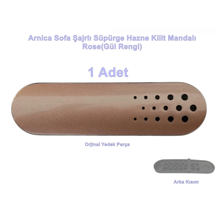 Arnica FL Sofa Hazne Kilit Mandalı ROSE (Gül Rengi) Renk (Yeni Tip Delikli Orjinal Ürün)