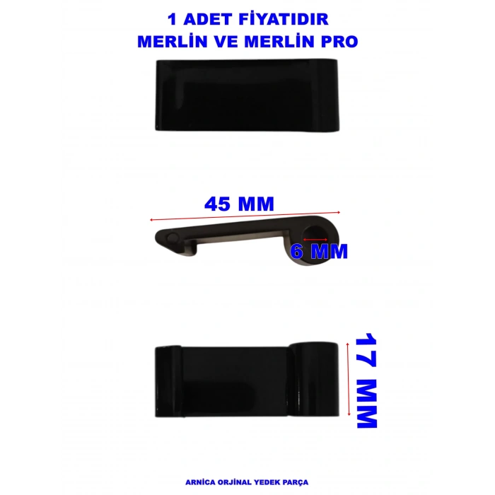ARNİCA GE Merlin Gerilla Sap Tutucu Mandal Batarya Kapağı Siyah (Orjinal Ürün)