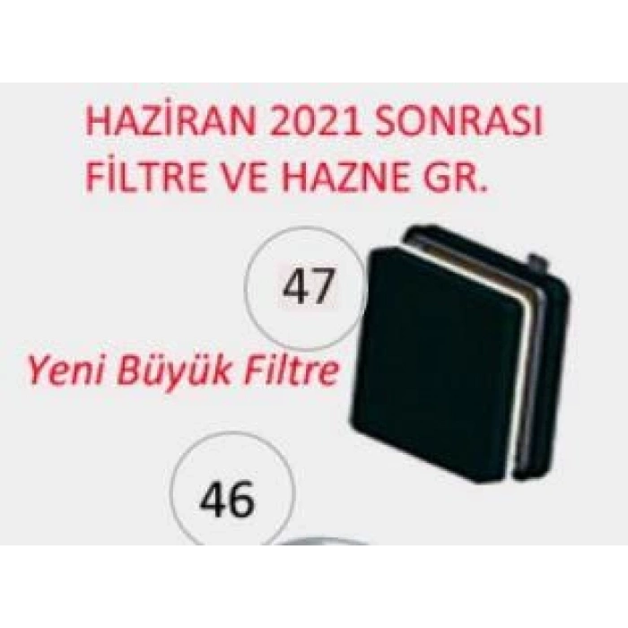 ARNİCA Pika - Mila Modellerine Uygun Hazne Motor Filtresi + Sünger (5 Katmanlı Motor Koruma Filitres Orjinal Ürün)
