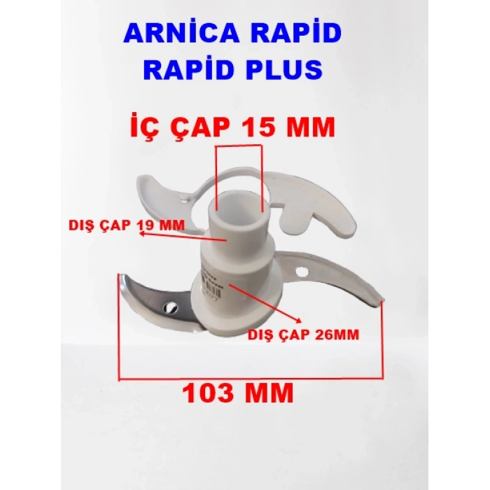 ARNİCA Rapid ve Rapid Plus Form Mil Hazne Bıçağı Beyaz 2. Bıçak (Orjinal Ürün)