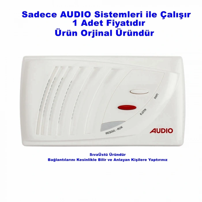 AUDIO SA 201 Kapıcısız Daire İçi Diafon Şubesi Beyaz