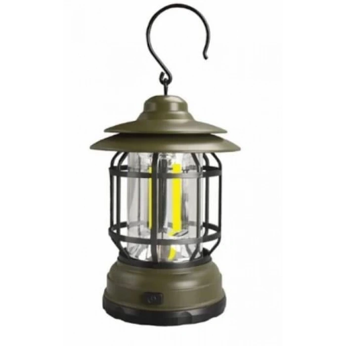 Nostalji Badem Ledli Kamp Feneri Şarjlı Beyaz Işık