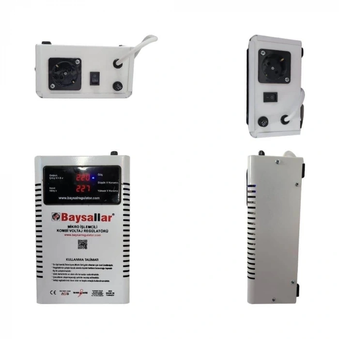 BAYSALLAR 500 Watt Mikro İşlemcili 0,5 kW Kombi Voltaj Regülatörü
