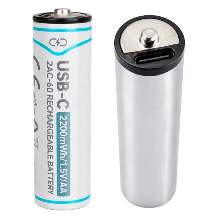 BESTON 2200mAh 1.5 Volt Şarjlı Kalem Pil AA 4lü Pk. Type-C Soketli Kablo İle Şarj Edilebilir