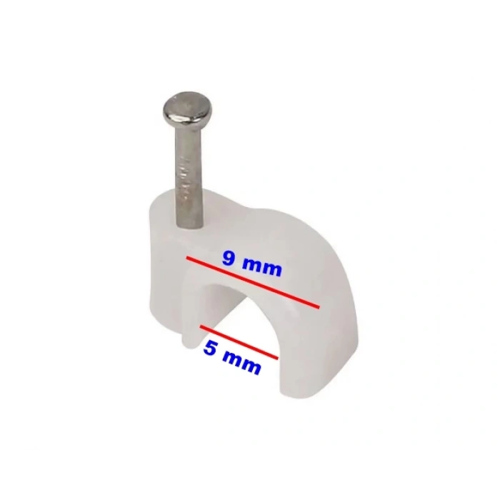 No:2 (10lu pk.) Beton Çivili Kablo Tutturma Kroşe (10 Lu Paket)