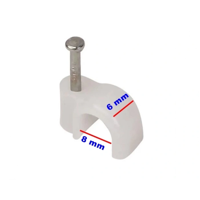 No:3 (10lu pk.) Beton Çivili Kablo Tutturma Kroşe (10 Lu Paket)