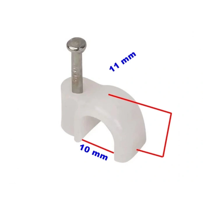 No:5 (10lu pk.) Beton Çivili Kablo Tutturma Kroşe (10 Lu Paket)