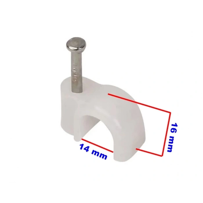 No:6 (10lu pk.) Beton Çivili Kablo Tutturma Kroşe (10 Lu Paket)