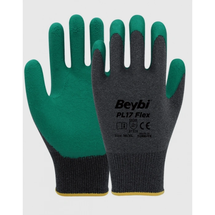 BEYBİ LATEX YARI KAPLI İŞ ELDİVENİ YEŞİL NO:10 XL