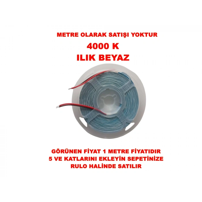 CATA 12v 10 Çip İç Mekan Şerit Led Günışığı 4000k 8w (1mt Fiyatıdır)