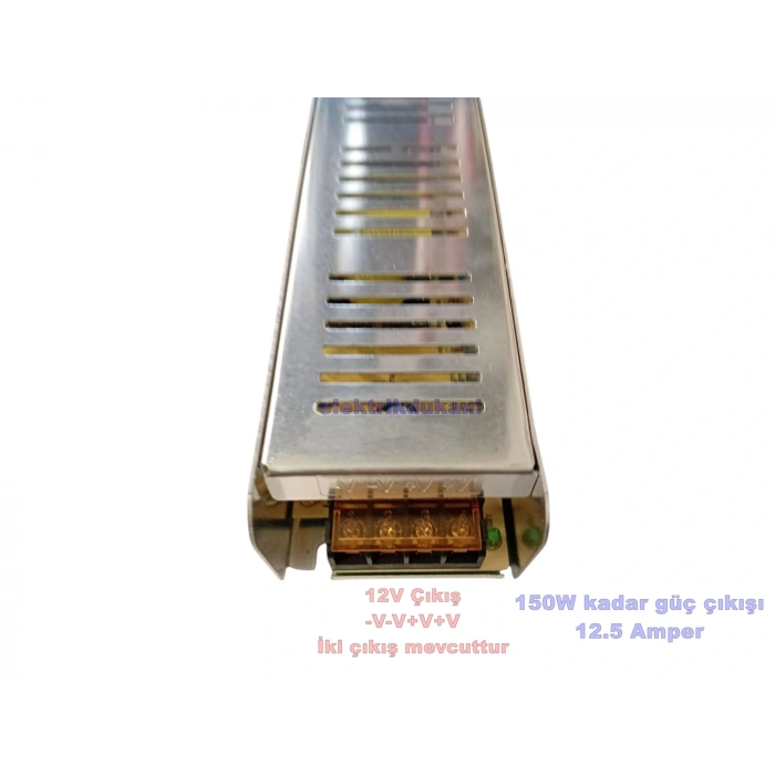 CATA 12v 12.5A Şerit Led Trafosu 150w IP20 (12 Volt 10 Amper Adaptör)