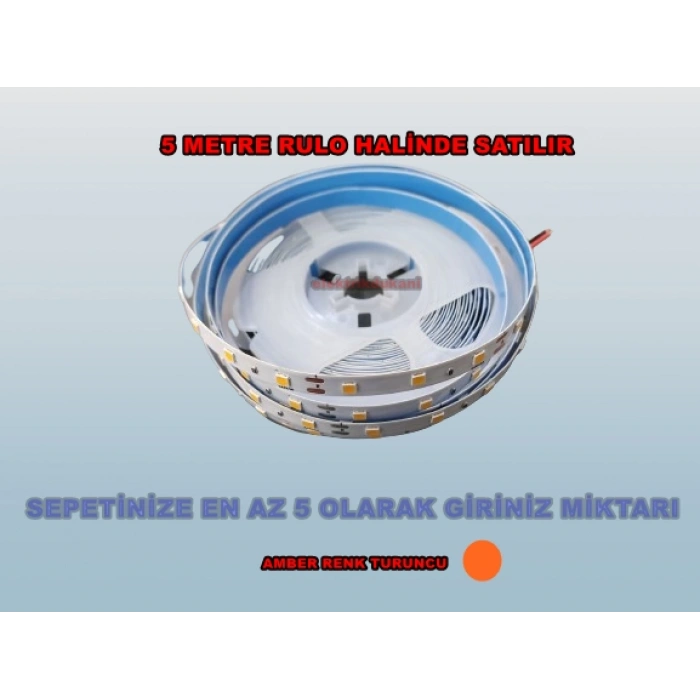 CATA 12v Üç Çip İç Mekan Şerit Led AMBER