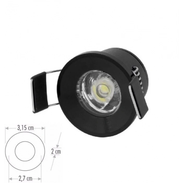 CATA 1,5 W POWER LED YILDIZ SPOT SİYAH 3500K