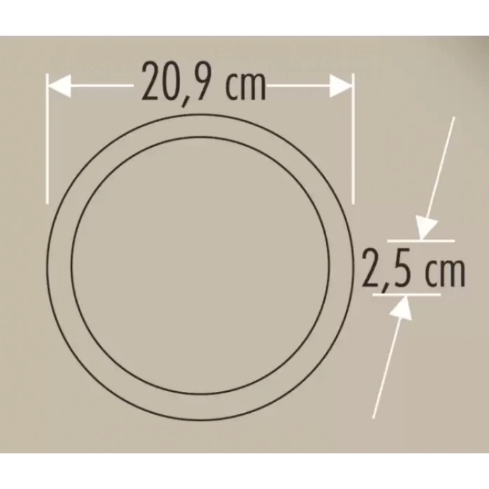 CATA 18W Yuvarlak Sıva Üstü Led Panel 6500K Beyaz Kasa