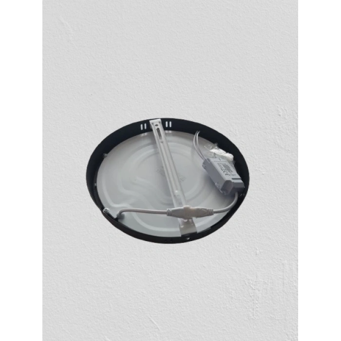 CATA 18W Yuvarlak Sıva Üstü Led Panel 6500K SİYAH Kasa Beyaz Işık IP20