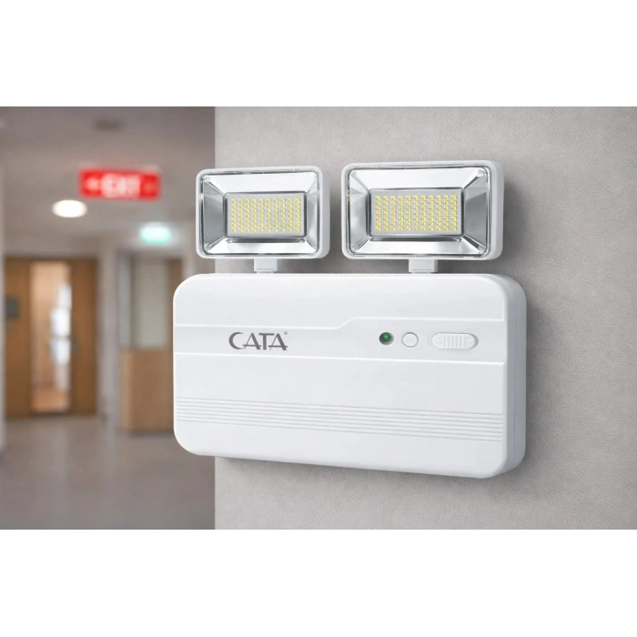 CATA 2x5 Watt Nil Acil Aydınlatma Şarjlı Armatür Işıldak 2 Kademe 6400k 220 Volt IP20