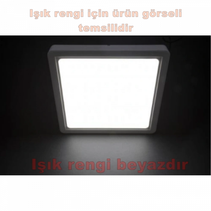 CATA 30W 30x30 Kare Led Panel Armatür Sıva Üstü BEYAZ Kasa Beyaz Işık 6400k 3200lm 220v IP20