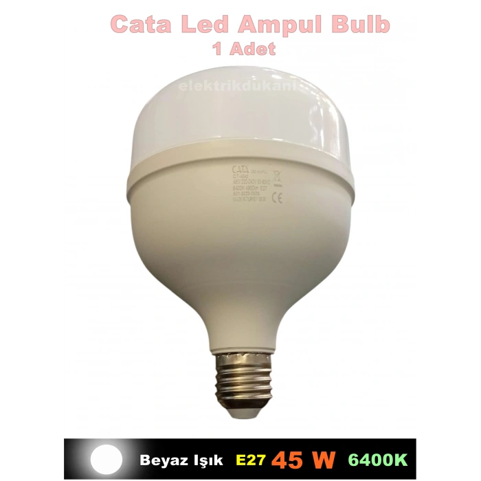 CATA 45W E-27 Torch Led Ampul Bulb 6400K Beyaz Işık 220v 4900lm