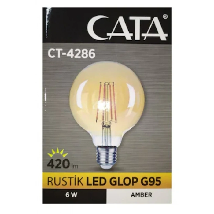 CATA 6W RUSTİK LED AMPUL AMBER G95 (BALON)