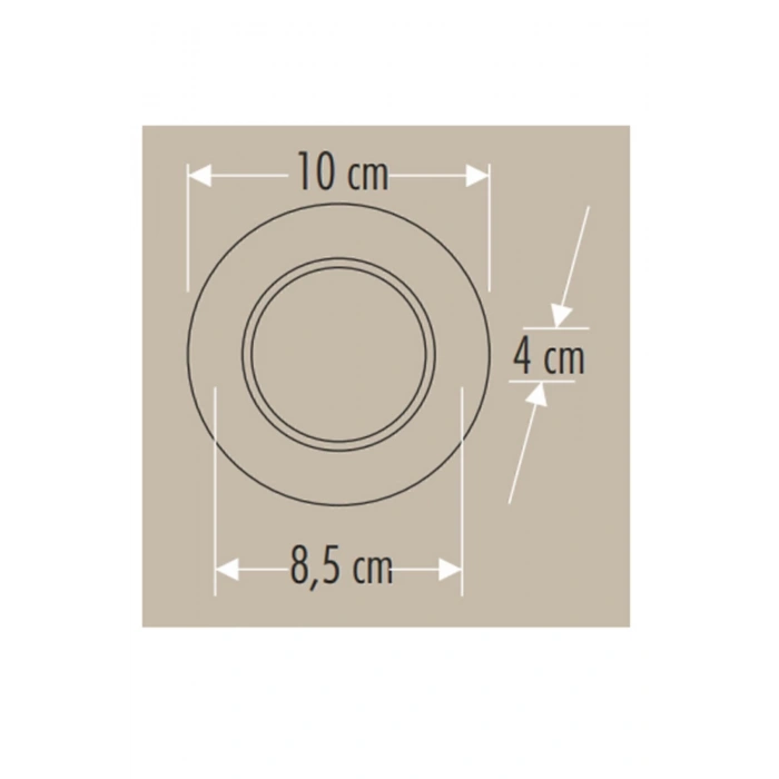 CATA 6W Zebra Beyaz-Krom 3 Renk Led Spot S. A. 6400+4000+3200K Sıva Altı