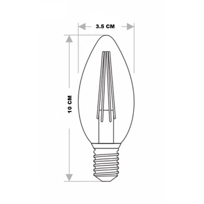 CATA 7w E-14 Rustik GÜNIŞIĞI Led Buji Ampul 3000k 220 Volt 7 Watt