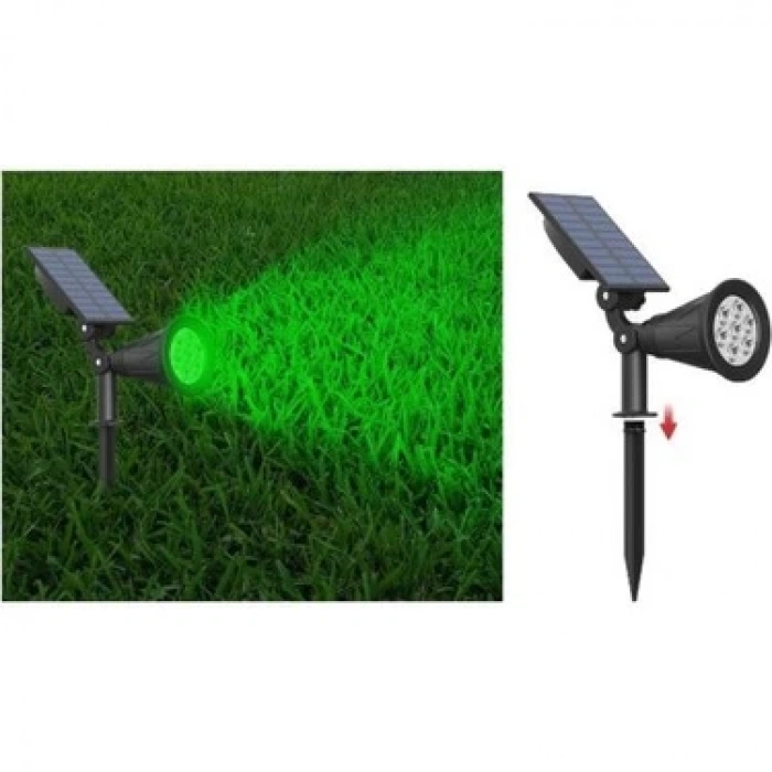 CATA 7W YEŞİL Solar Bahçe Armatürü Çim Kazıklı (Güneş Enerji Şarjlı)