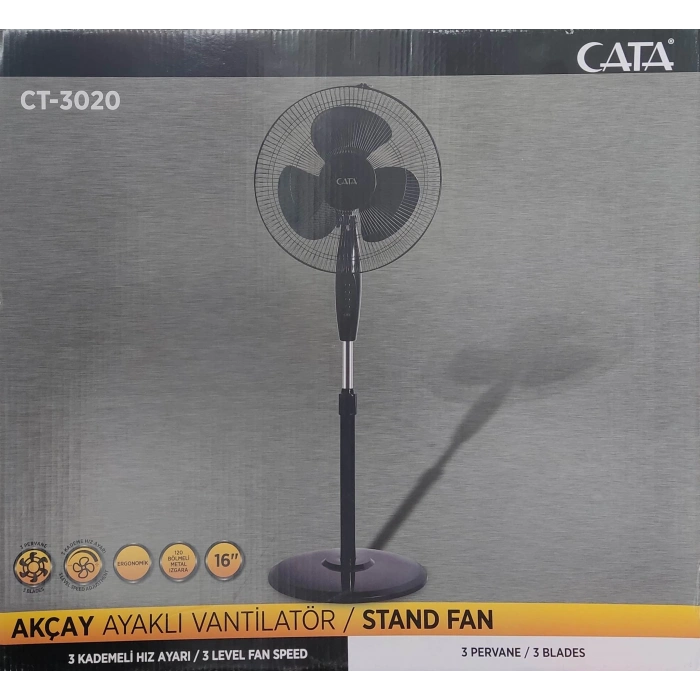 CATA Akçay 16 Ayaklı Vantilatörü 38w 3 Kademeli Hız ayarı