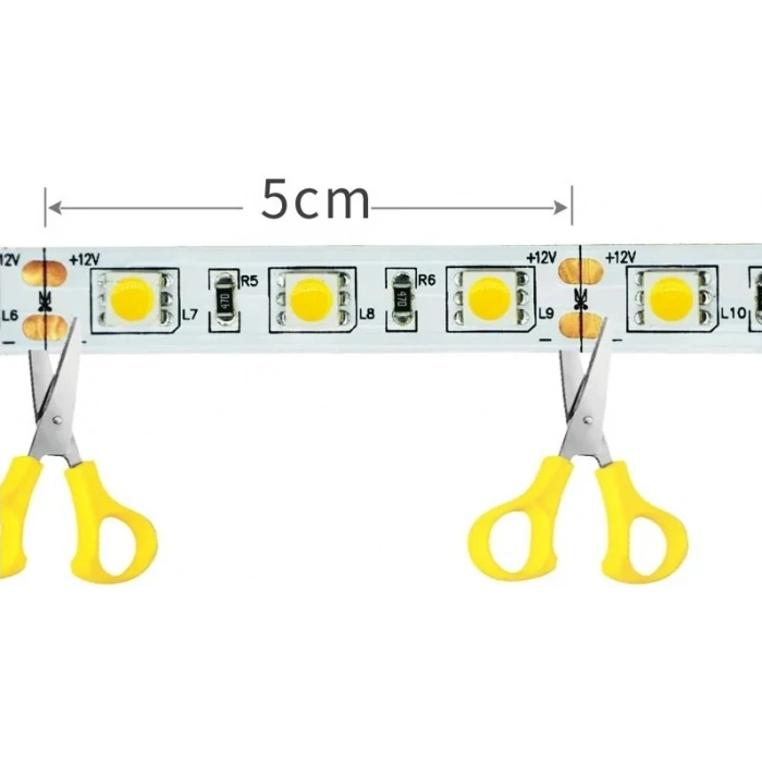 CATA 12v 12 Çip Gold İç Mekan Şerit Led Beyaz 6500K 16W 6500K 1 MT