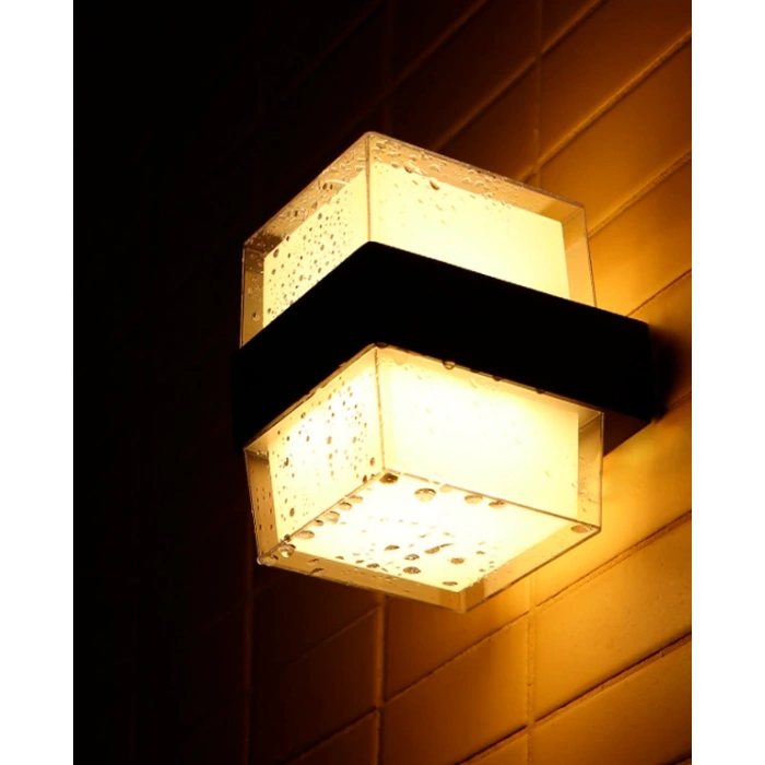 CATA Bora Küp Led Duvar Aplik 12w 3200K Günışığı IP54 Çift Taraflı