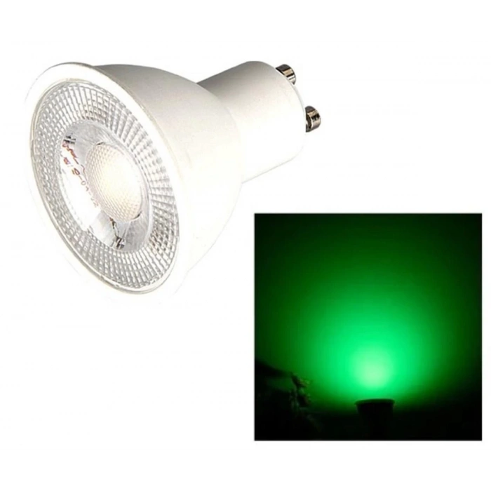 CATA 7w Gu10 Duylu YEŞİL Led Ampul (Starter Duylu Çanak Led Spot Ampulu)