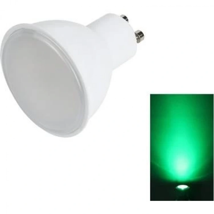 CATA 7w Gu10 Duylu YEŞİL Led Ampul (Starter Duylu Çanak Led Spot Ampulu)
