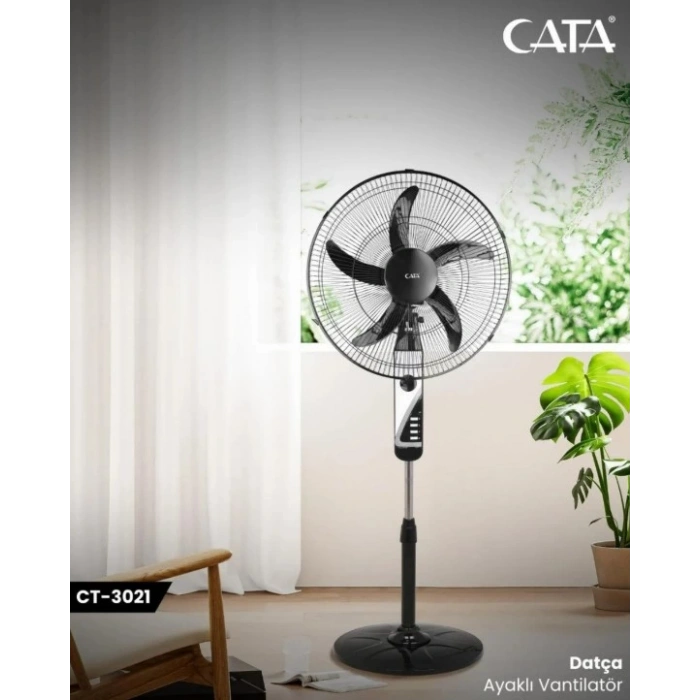 CATA Datça 18 Ayaklı Vantilatör 50w 3 Kademeli Hız Ayarı Otomatik Kapanma