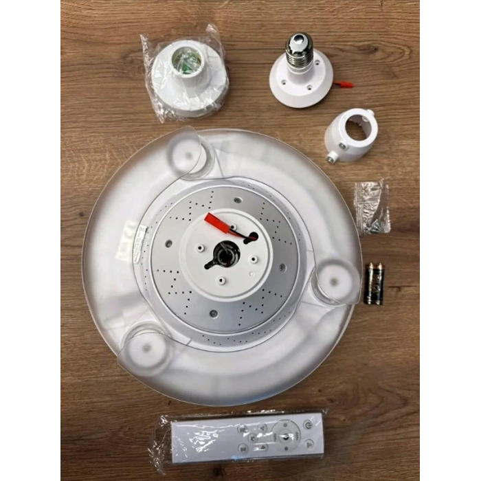 CATA Dolunay Fan Gizli Açılır Hayalet Pervaneli 72w Ledli E-27 Duy a Takılabilen 3 Kanatlı Kumandalı Tavan Vantilatörü