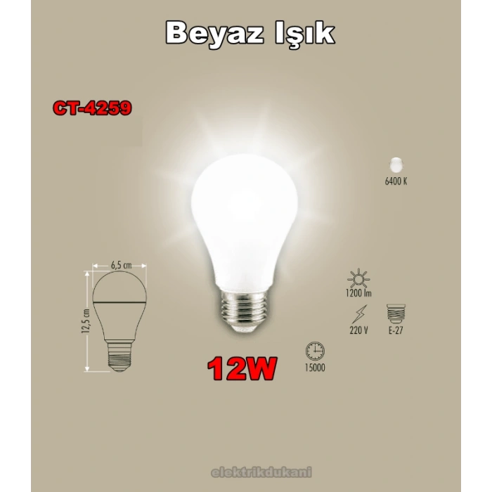 CATA E-27 12W LED SENSÖRLÜ AMPUL