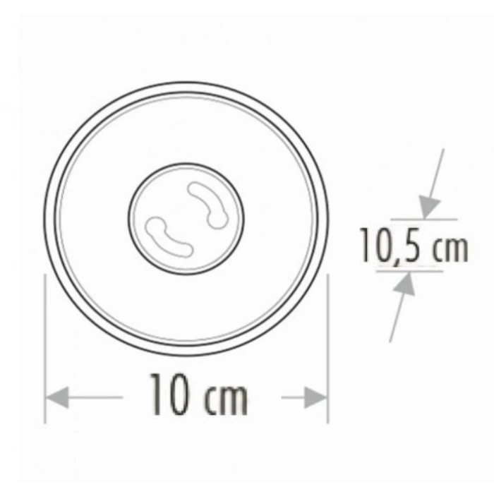 CATA Foça Beyaz-Rose Yuvarlak Sıva Üstü Armatür GU-10 Duylu (Ampulsüz)