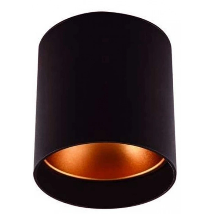 CATA Foça Siyah-Rose Yuvarlak Sıva Üstü Armatür GU-10 Duylu (Ampulsüz)